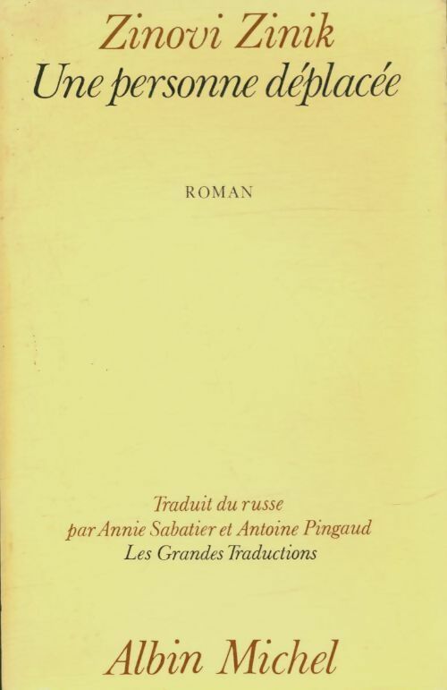 Livrenpoche : Une personne déplacée - Zinovi Zinik - Livre