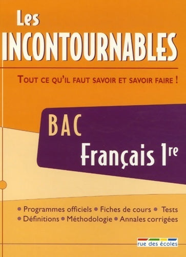 Livrenpoche : Bac Français 1ère - Collectif - Livre