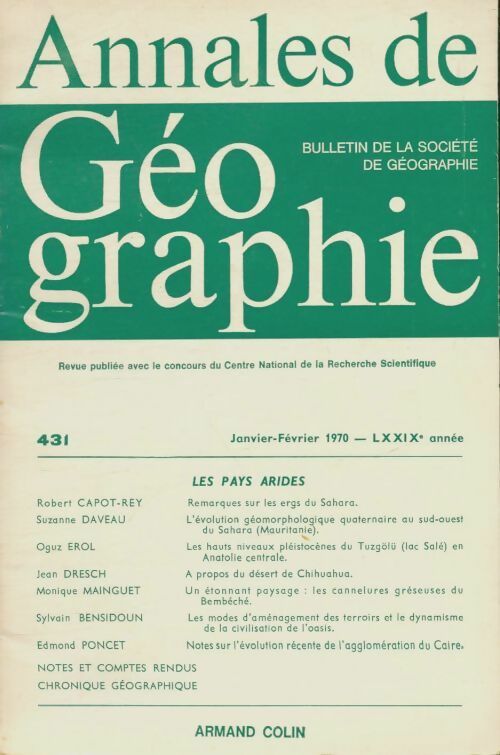 Livrenpoche : Annales de géographie n°431 - Collectif - Livre