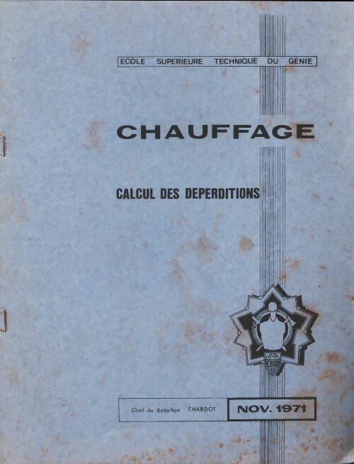 Livrenpoche : Chauffage : Calcul des déperditions - Chef De Bataillon Chardot - Livre