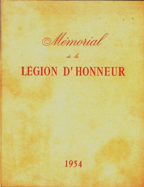 Livrenpoche : Mémorial de la légion d'honneur - Collectif - Livre