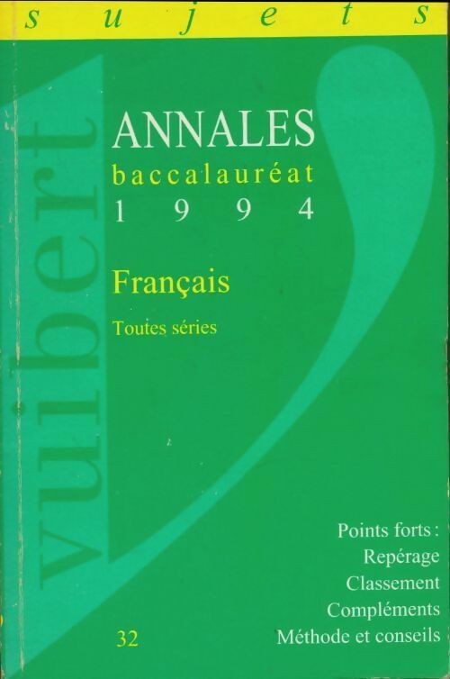 Livrenpoche : Français toutes séries sujets 1994 - Collectif - Livre