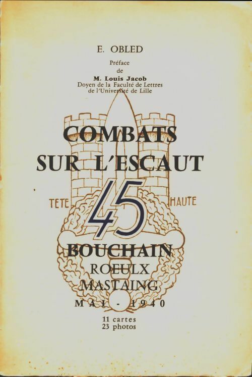 Livrenpoche : Combats sur l'Escaut - E Obled - Livre