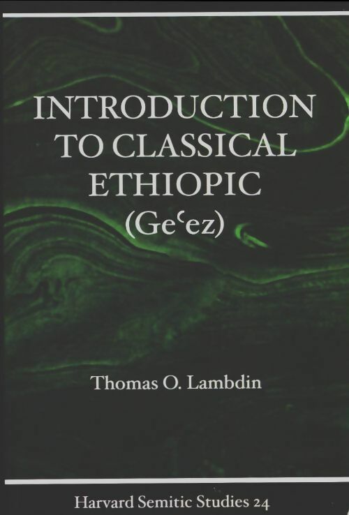 Livrenpoche : Introduction to classical ethiopic - Thomas O. Lambdin - Livre