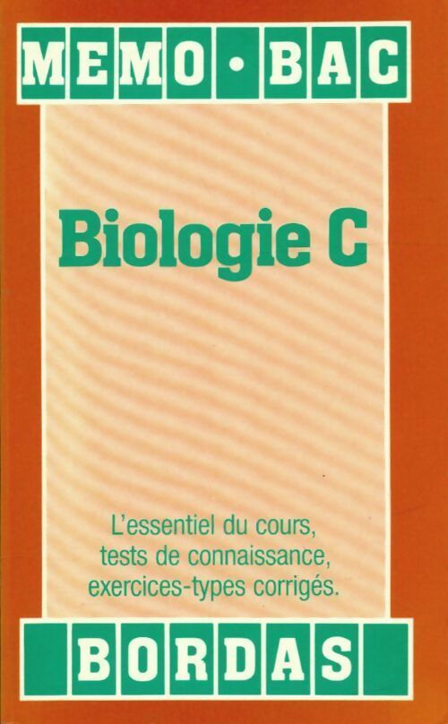 Biologie Terminale C - Henriette Homassel -  Mémo Bac - Livre