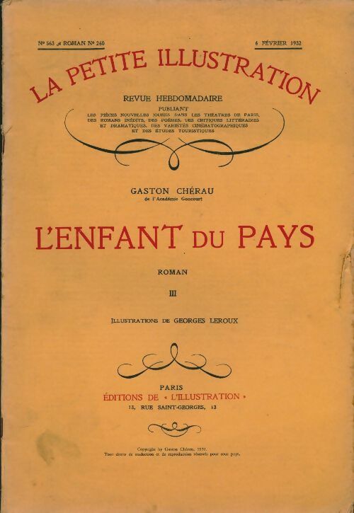 Livrenpoche : La petite illustration n°563 Roman n°260 : L'enfant du pays III - Collectif - Livre