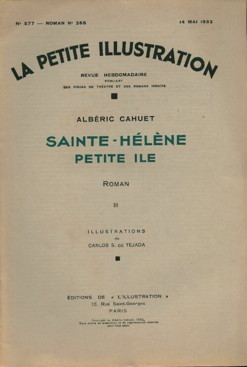 Livrenpoche : La petite illustration n°577 Roman n°265 : Sainte Hélène petite île III - Collectif - Livre