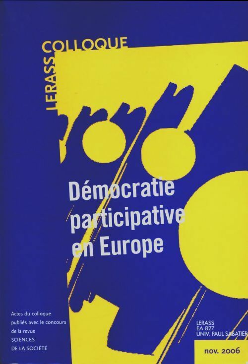 Démocratie participative en Europe - Collectif -  Sciences de la société - Livre