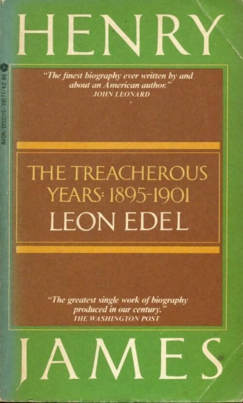 Livrenpoche : Henry James : The treacherous years : 1895-1901 - Léon Edel - Livre