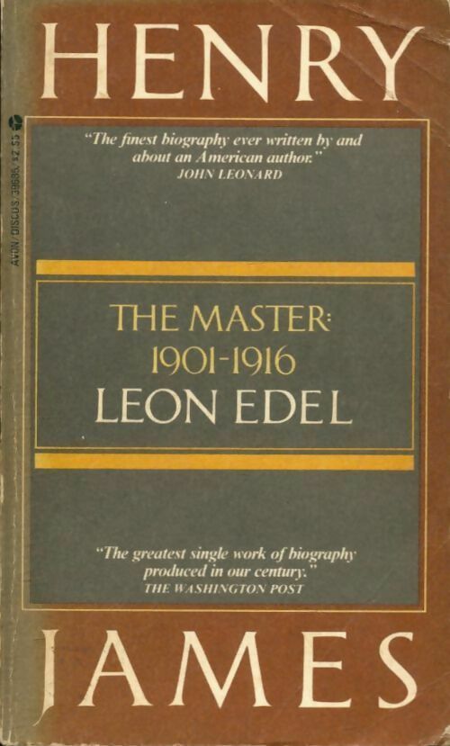 Henry james : The master 1901-1916 - Leon-Edel -  Avon Books - Livre