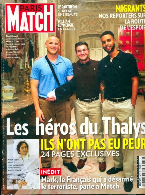 Livrenpoche : Paris Match n°3458 : Les héros du Thalys - Collectif - Livre