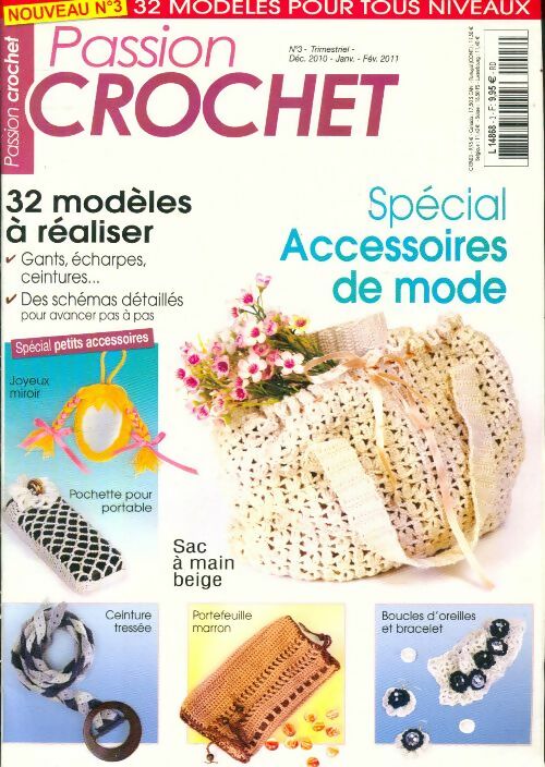 Livrenpoche : Passion crochet n°3 : Spécial accessoires de mode - Collectif - Livre