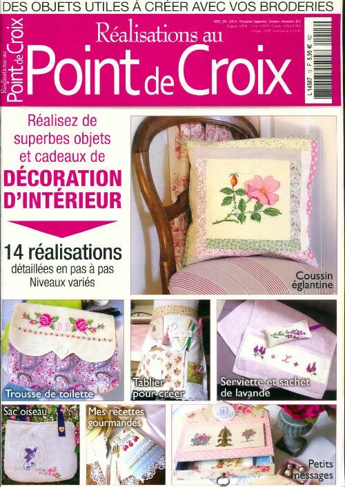 Livrenpoche : Réalisations au point de croix n°15 : Décoration d'intérieur - Collectif - Livre