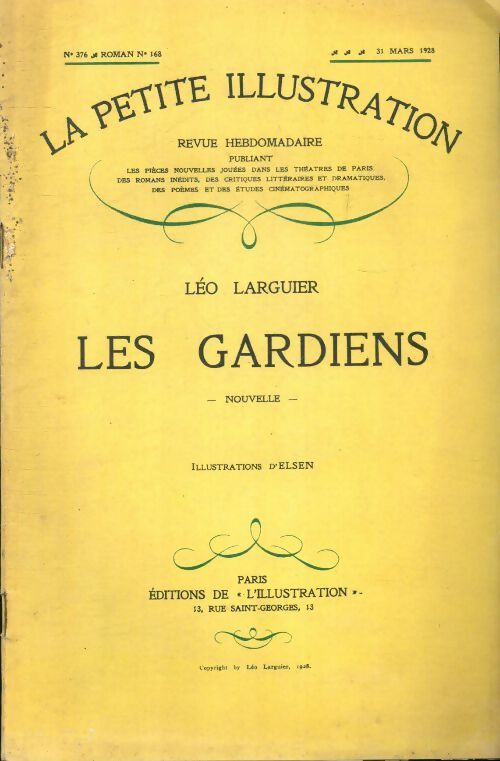 Livrenpoche : La petite illustration n°376 Roman n°168 : Les gardiens - Collectif - Livre