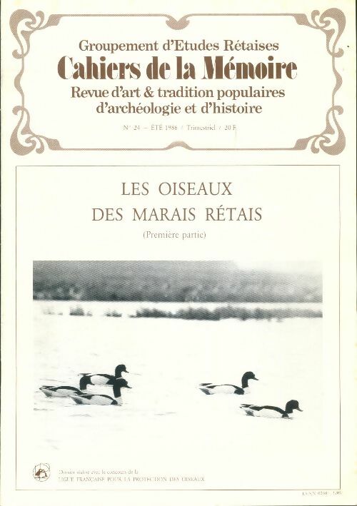 Livrenpoche : Cahiers de la mémoire n°24 : Les oiseaux des marais rétais (première partie) - Collectif - Livre