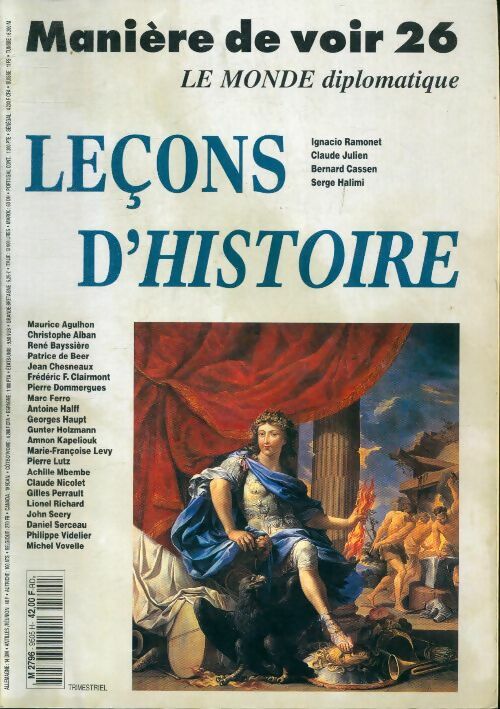 Livrenpoche : Manière de voir n°26 : Leçons d'histoire - Collectif - Livre