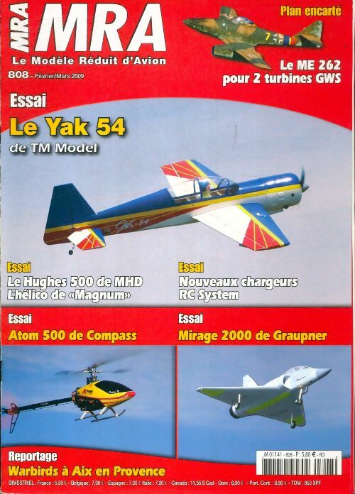 Livrenpoche : MRA Le Modèle Réduit d'Avion n°808 : Le Yak 54 - Collectif - Livre