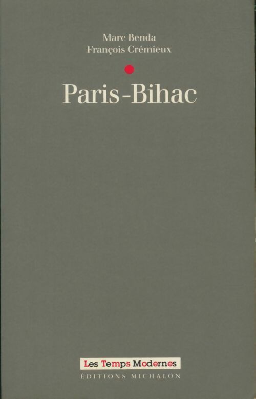 Livrenpoche : Paris-Bihac - Marc François; Benda - Livre
