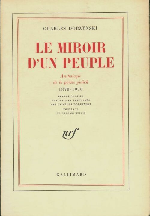 Livrenpoche : Le miroir d'un peuple - Charles Dobzynski - Livre