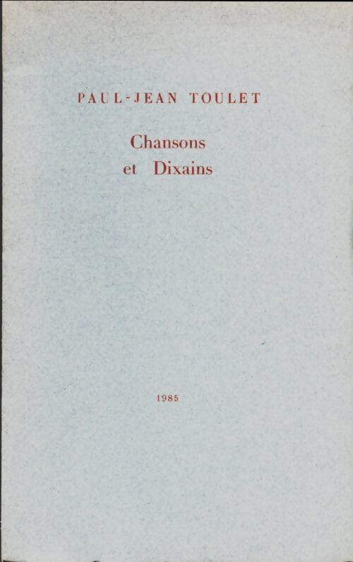 Livrenpoche : Chansons et dixains - Paul-Jean Toulet - Livre