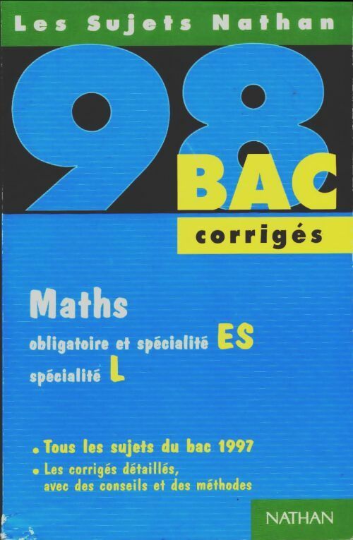 Livrenpoche : Maths Bac 98 - Marc Gourion - Livre