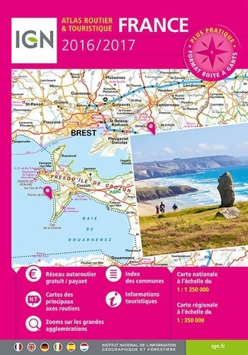 Livrenpoche : 95048 atlas routier France 2016/2017 (spirales) - Ign - Livre