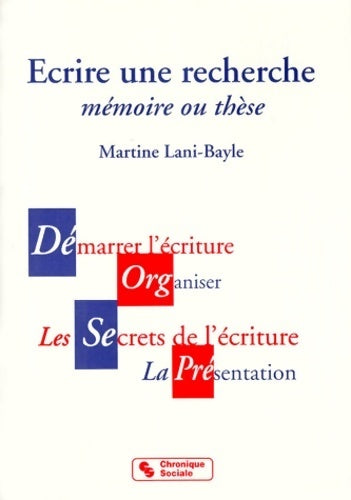 Livrenpoche : écrire une recherche - M. Lani Bayle - Livre