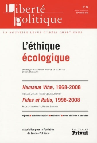Livrenpoche : Liberté politique n°42 : L'urgence écologique - Collectif - Livre