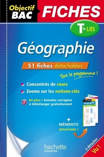 Livrenpoche : Objectif bac fiches détachables géographie term l/es - Daniel Traeger - Livre