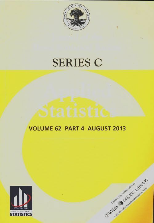 Livrenpoche : Journal of the royal statistical society Séries C applied statistics volume 62 part 4 august 2013 - Collectif - Livre