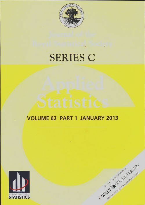 Livrenpoche : Journal of the royal statistical society series C applied statistics volume 62 part 1 january 2013 - Collectif - Livre
