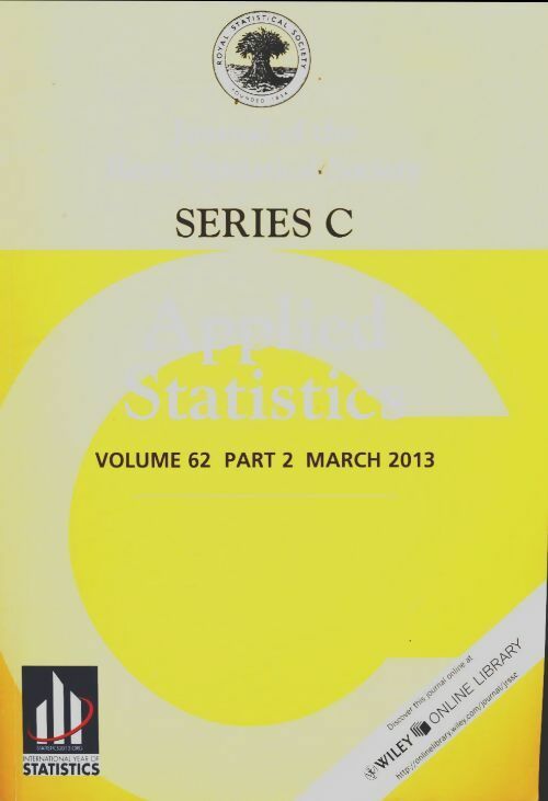 Livrenpoche : Journal of the royal statistical society séries C applied statistics volume 62 part 2 march 2013 - Collectif - Livre
