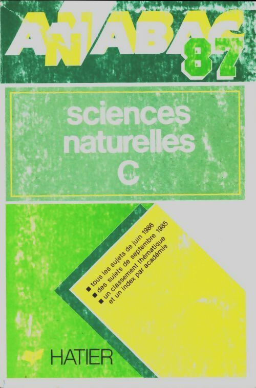 Livrenpoche : Sciences naturelles C Bac 87 - Collectif - Livre