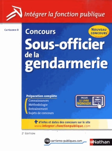 Livrenpoche : Concours sous-officier de la gendarmerie - cat. B - Danièle Bon - Livre
