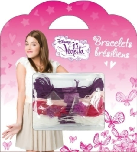 Livrenpoche : Violetta ma pochette loisirs créatifs + bracelets brésiliens - Walt Disney - Livre