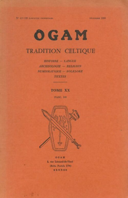 Livrenpoche : Ogam tradition celtique n°117/120 tome XX - fascicule 3-6 - Collectif - Livre