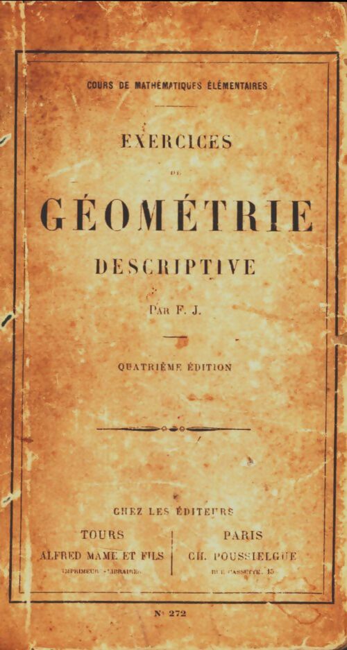 Livrenpoche : Exercices de géométrie descriptive - Collectif - Livre