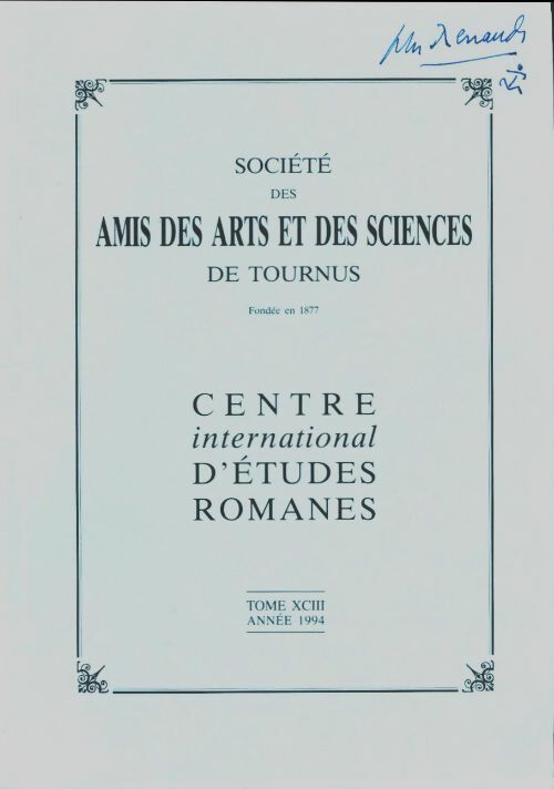 Livrenpoche : Société des amis des arts et des sciences de Tournus Tome XCIII - Collectif - Livre