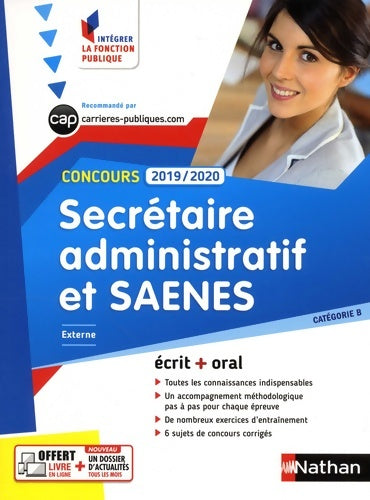 Livrenpoche : Concours secrétaire administratif et saenes - catégorie b - 2018 - Collectif - Livre