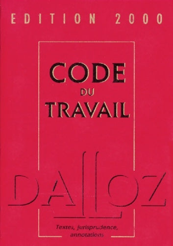 Code du travail 2000 - Collectif - Livre