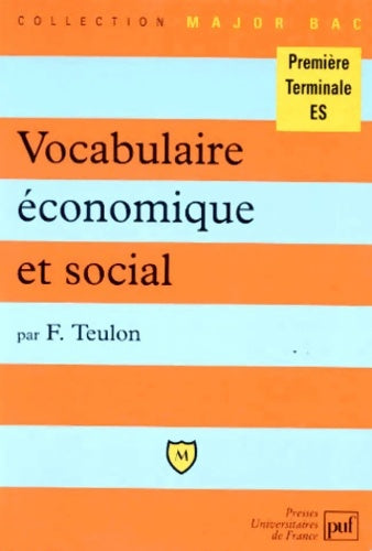 Livrenpoche : Vocabulaire économique et social - Frédéric Teulon - Livre