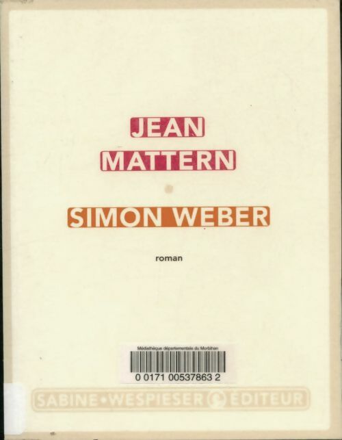 Livrenpoche : Simon Weber - Jean Mattern - Livre