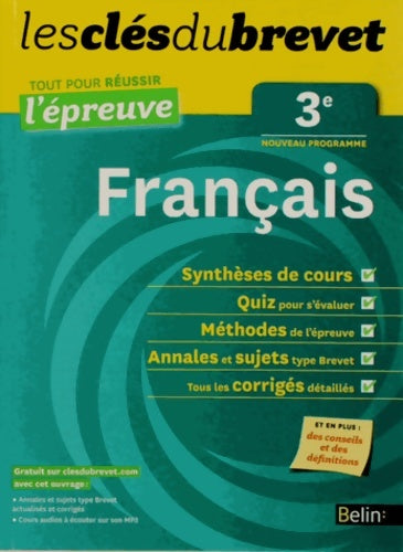 Livrenpoche : Français 3e. Tout pour réussir l'épreuve - Marie Ducrocq-Lesaulnier - Livre