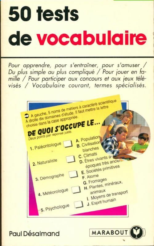 Livrenpoche : 50 tests de vocabulaire - Paul Desalmand - Livre