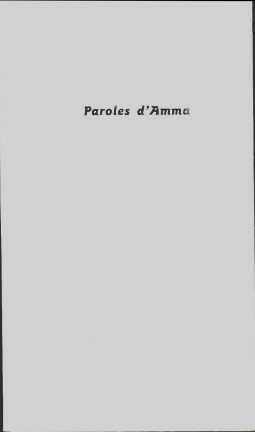 Livrenpoche : Paroles d'Amma - Collectif - Livre