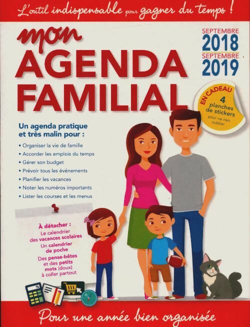 Livrenpoche : Mon agenda familial de 09/2018 à 09/2019 - Collectif - Livre