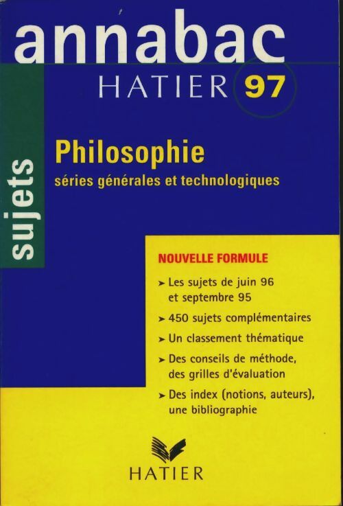 Livrenpoche : Philosophie toutes séries Sujets 1997 - Collectif - Livre