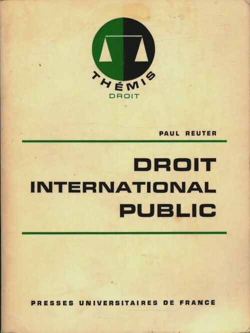 Livrenpoche : Droit international public - Paul Reuter - Livre