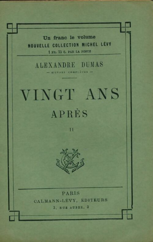Livrenpoche : Vingt ans après Tome II - Alexandre Dumas - Livre