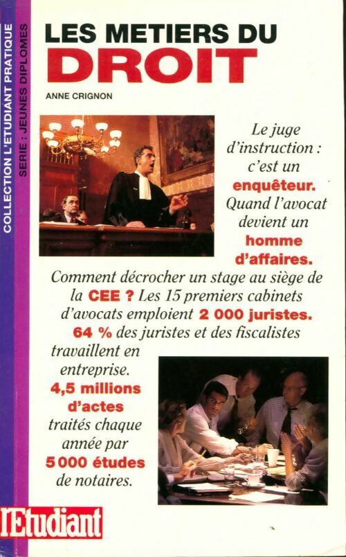 Livrenpoche : Les métiers du droit - Anne Crignon - Livre